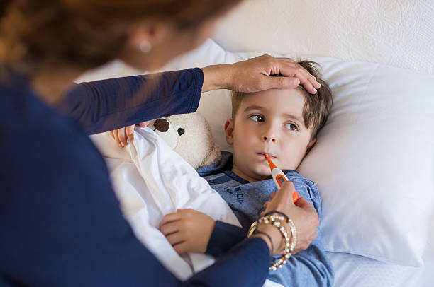 kids flu season fever checkup